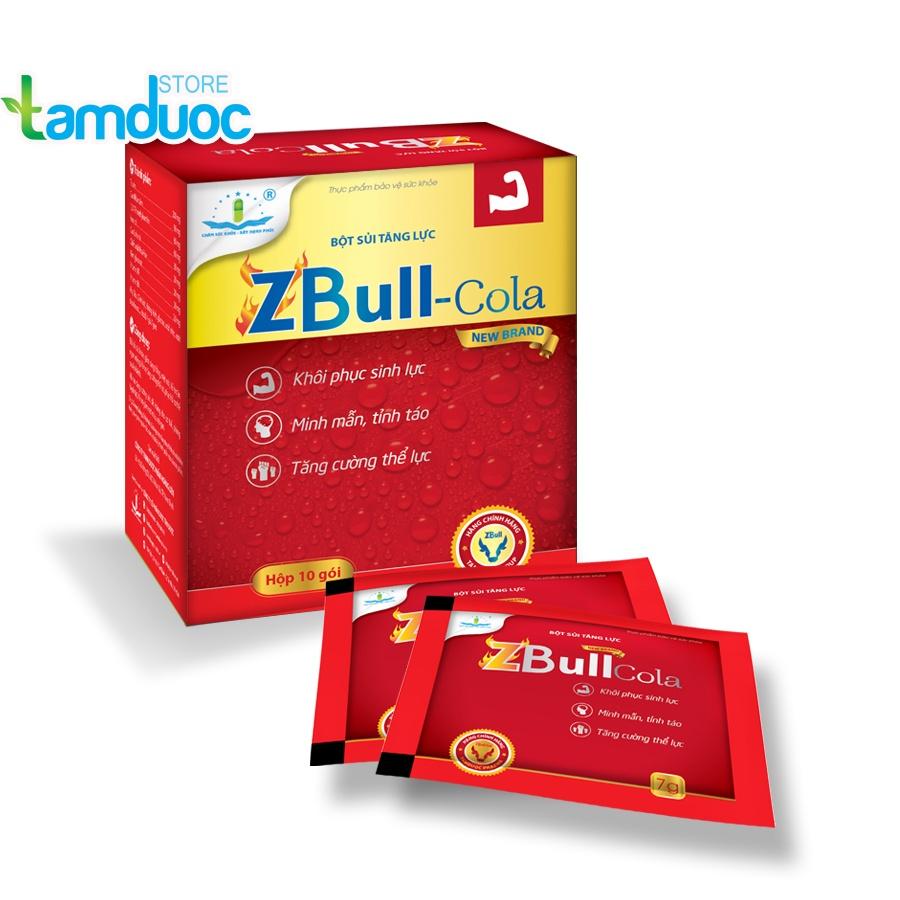 Bột sủi tăng lực ZBULL-cola hộp 10 gói