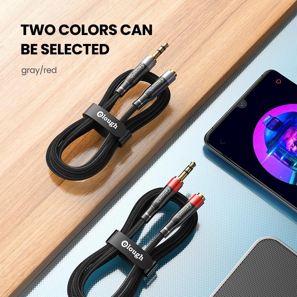 Elough 3.5mm Jack AUX Audio Cable Male to Female HiFi Extension Cable Speaker Extender Cord for PC Headphones Xiaomi