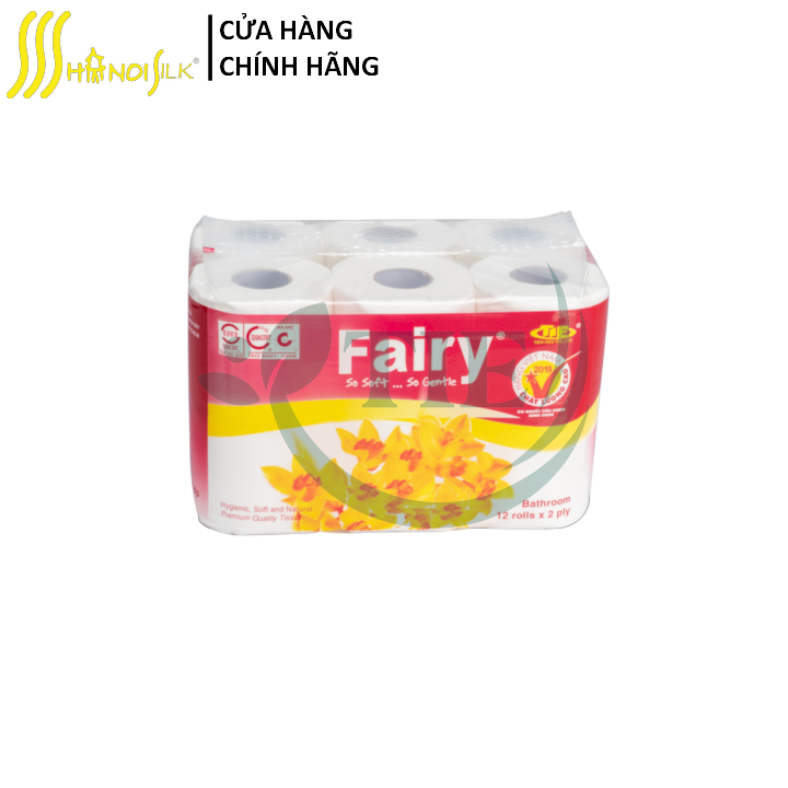 Combo 2 lốc Giấy Vệ Sinh Fairy 12 cuộn đỏ có lõi