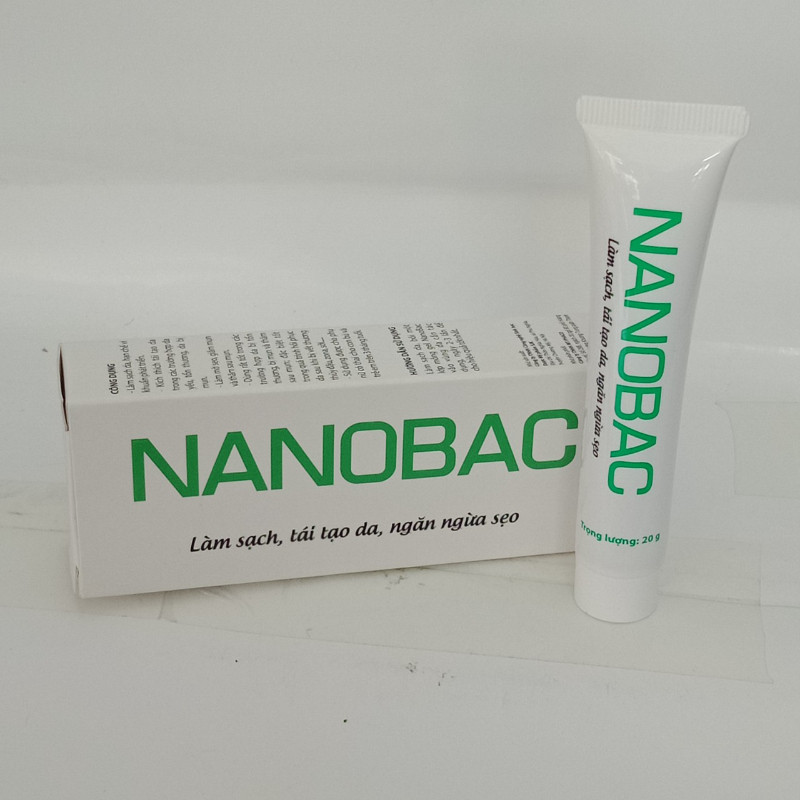 Kem NANOBAC tuýp 20g, làm sạch, tái tạo, ngăn ngừa sẹo. Kích thích tái tạo da trong các trường hợp da yếu, tổn thương, da bị mụn( hàng chính hãng)