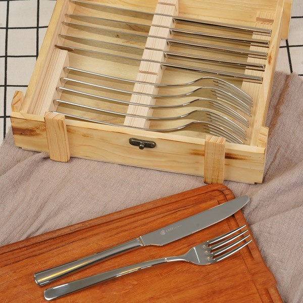 Bộ Dao Nĩa 12 món Chef Studio. Sản phẩm bằng Inox 304 sáng bóng, sang trọng