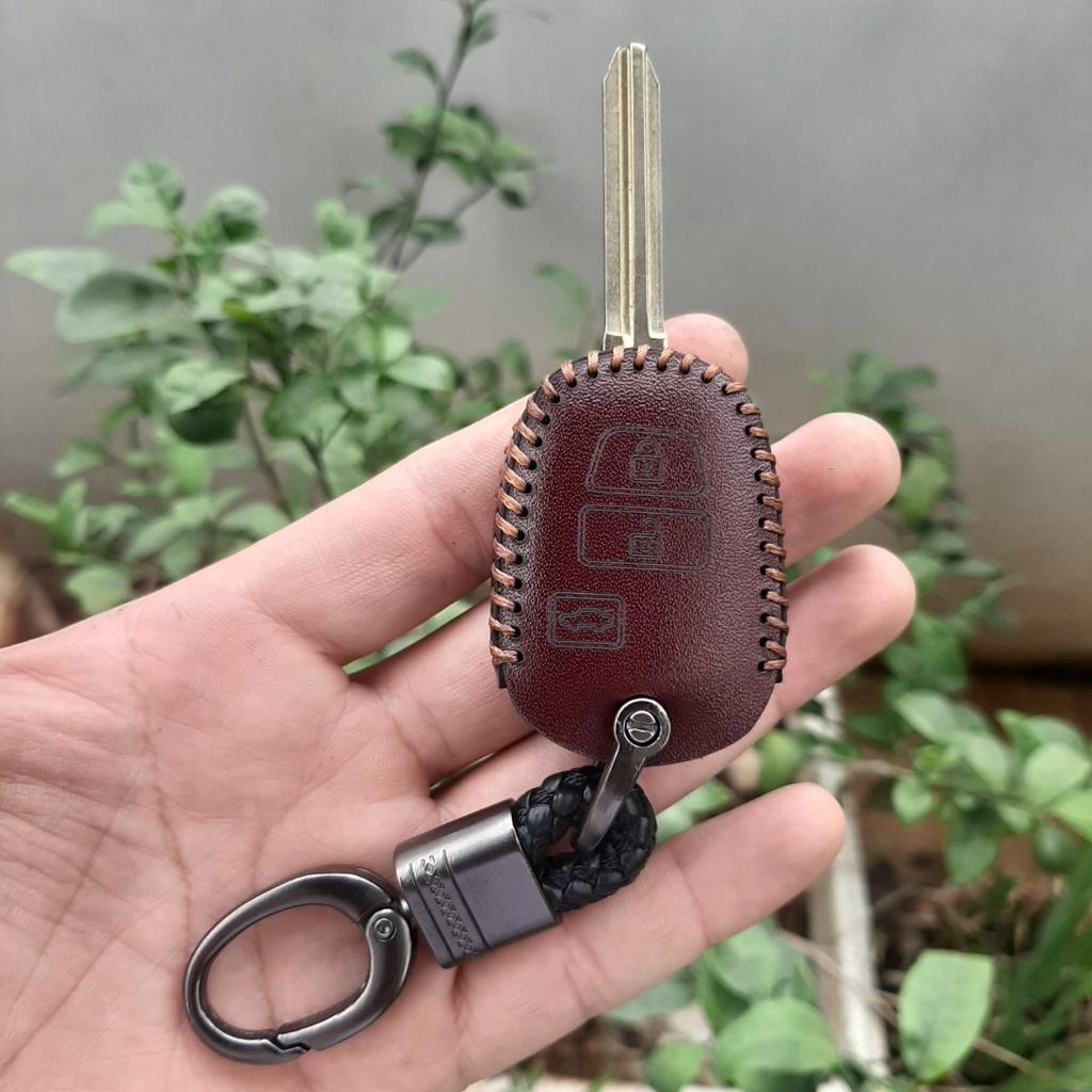 Bao Da Chìa Khóa xe TOYOTA Vios E&G 2014-2018, Vios E2019-2020. Da Bò , Khắc Tên + Số ĐT Chủ Xe
