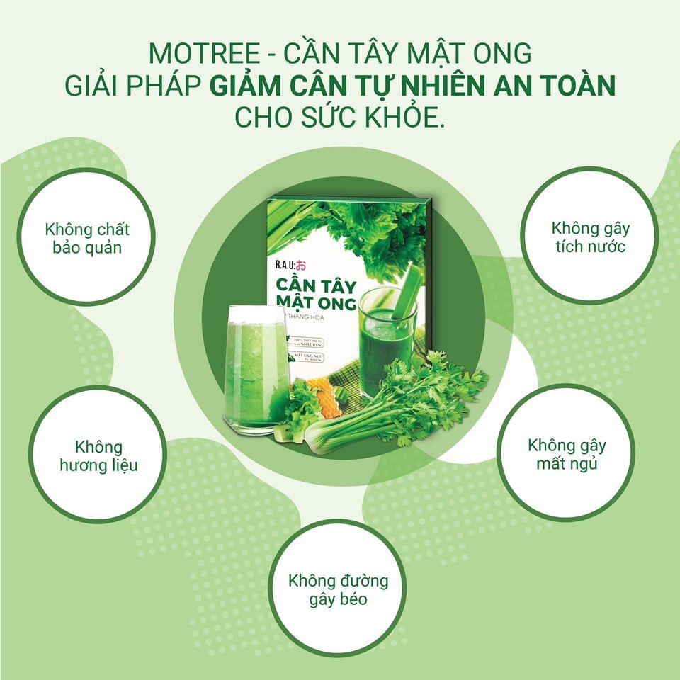 COMBO 4 Hộp Bột Cần Tây Mật Ong Motree Mẫu Mới Giúp Giảm Cân, Hết Mụn, Sáng Da, Đẹp Dáng, Đào Thải Mỡ Thừa, Thanh Lọc Cơ