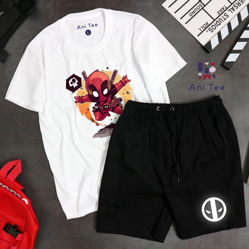 Combo Quần Áo DEADPOOL Hoạt Họa Cotton 100% Form Rộng