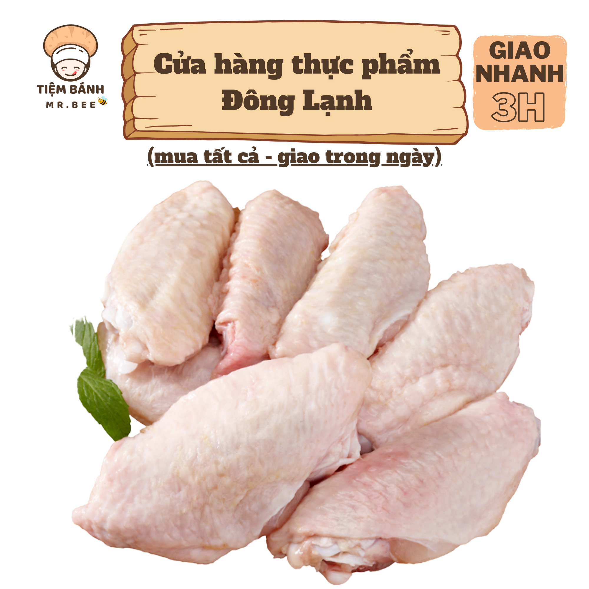 – Cánh Gà Khúc Giữa làm sạch – 1kg