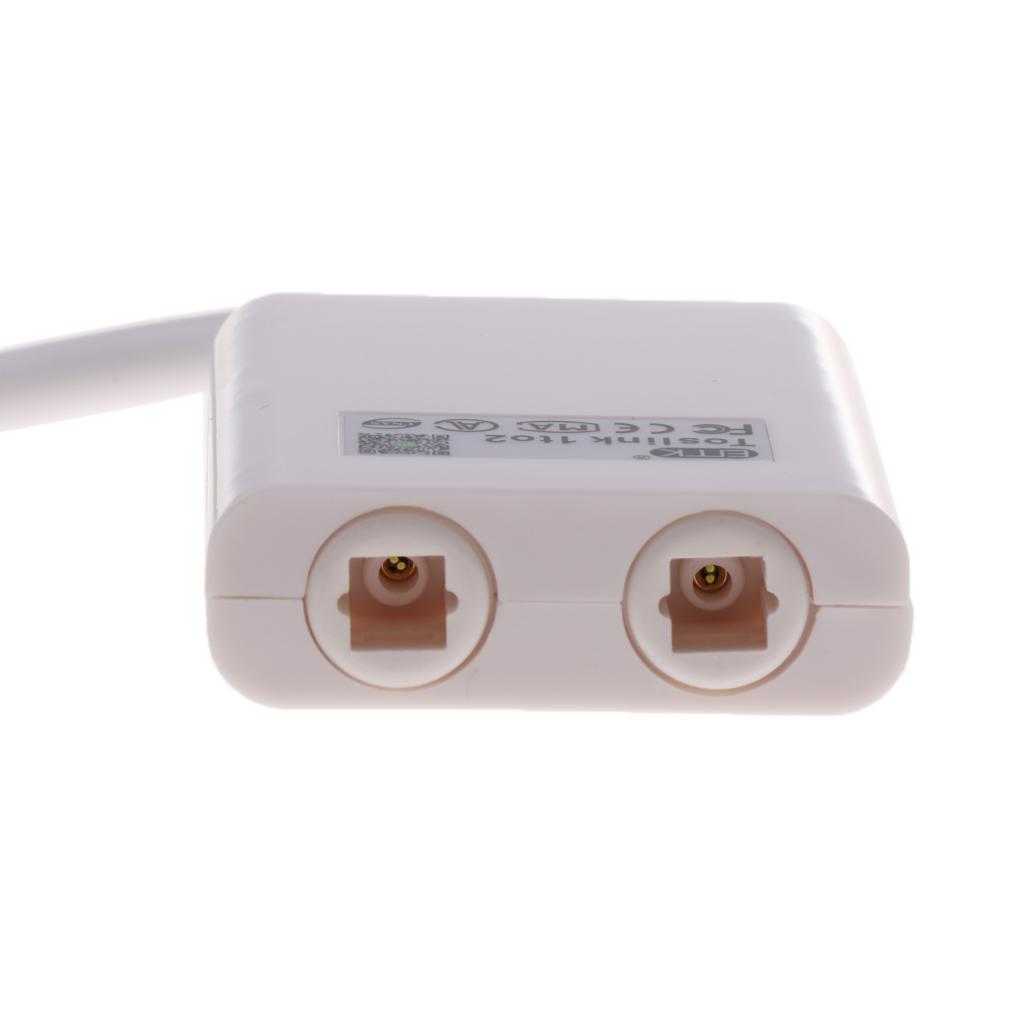 Splitter Optical Fiber SPDIF Duplicator Adapter For Toslink Digital Audio Cable For Adios 1 Pack White