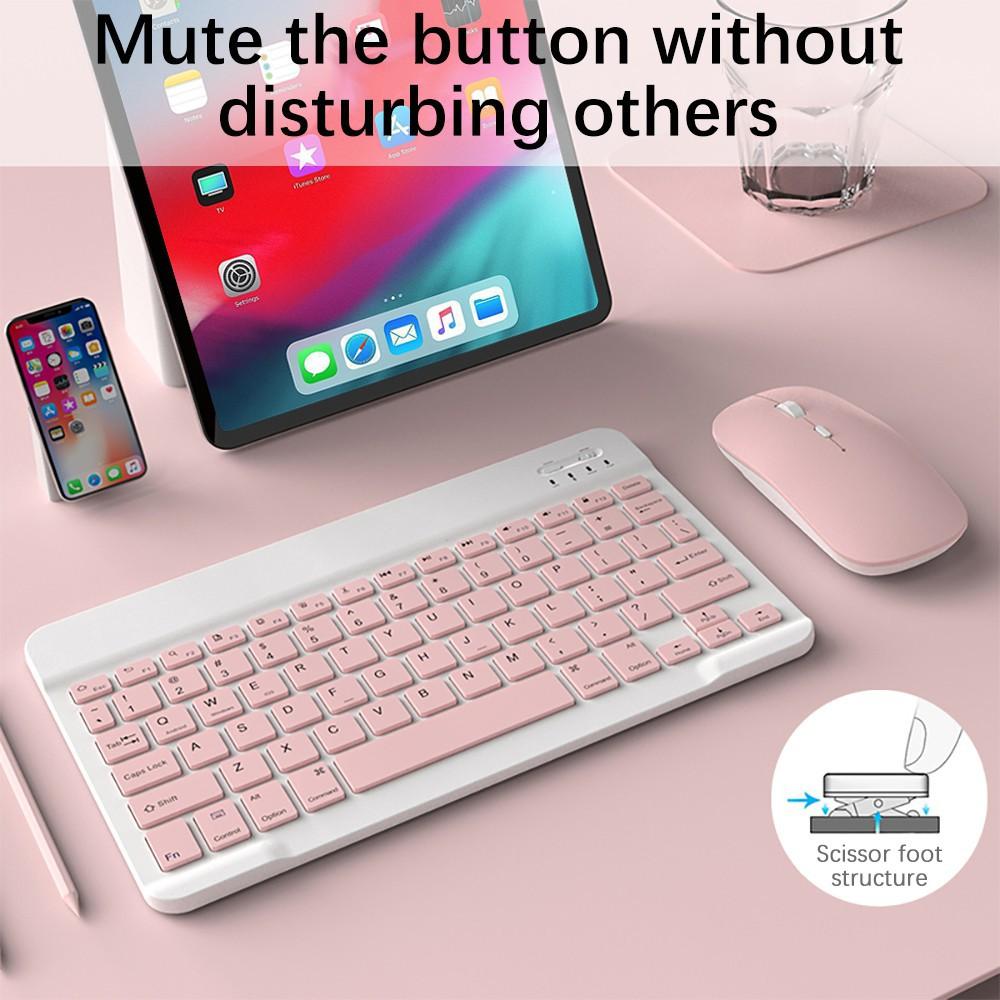 Bộ Bàn Phím Và Chuột Bluetooth Không Dây Cho Điện Thoại/Máy Tính Bảng Đa Năng SIÊU Cute.abong