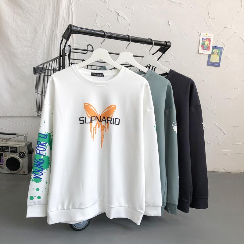 Áo Thun Form Rộng Dài Tay Họa Tiết Sọc Ngang 3 Màu Thời Trang Dành Cho Nam