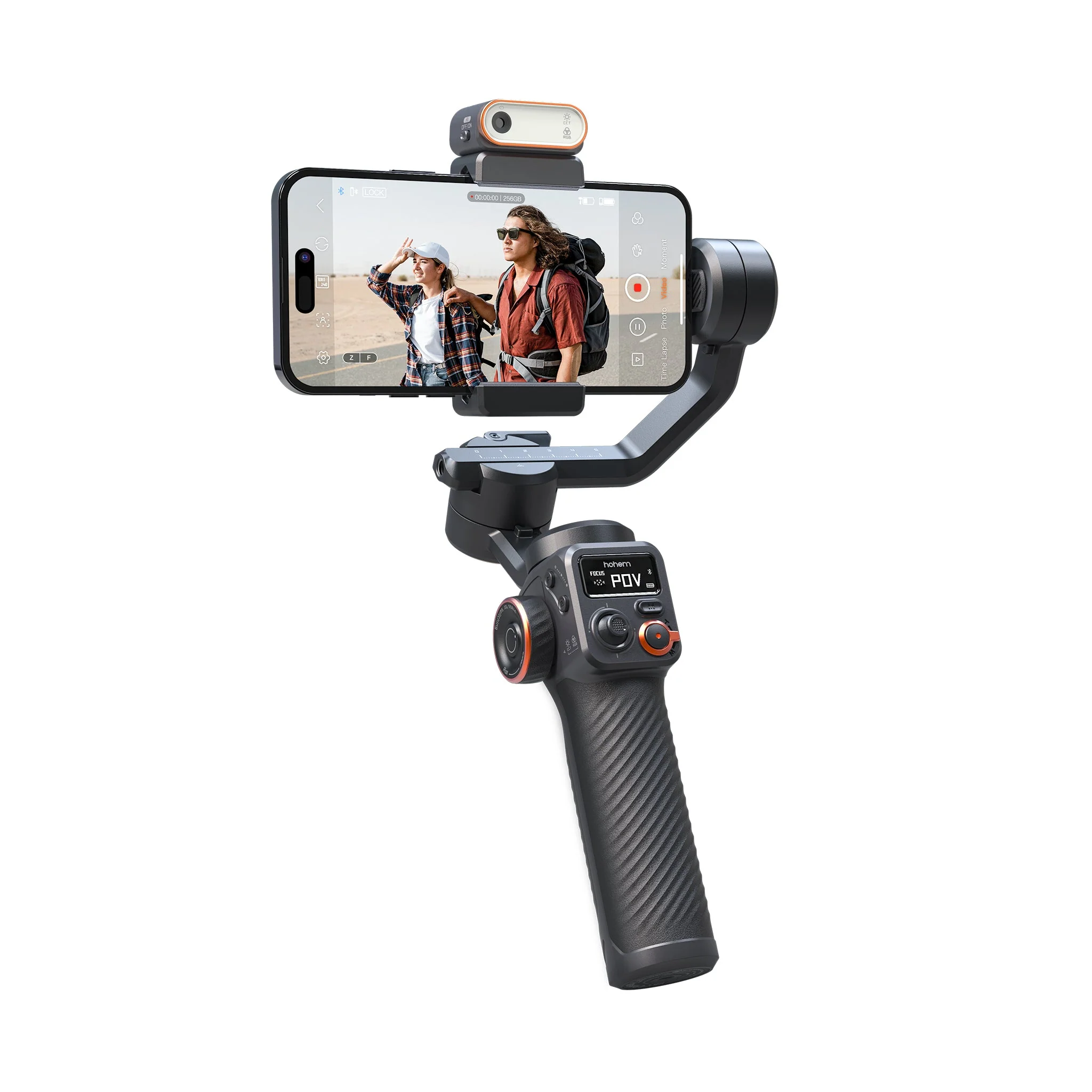 Hohem Isteady M6/M6 KIT - Gimbal Tay Cầm Chống Rung Cho Smartphone, Tích Hợp Cảm Biến AI Xoay 360 độ kèm đèn LED chiếu sáng - Hàng chính hãng - Bảo hành 12 tháng