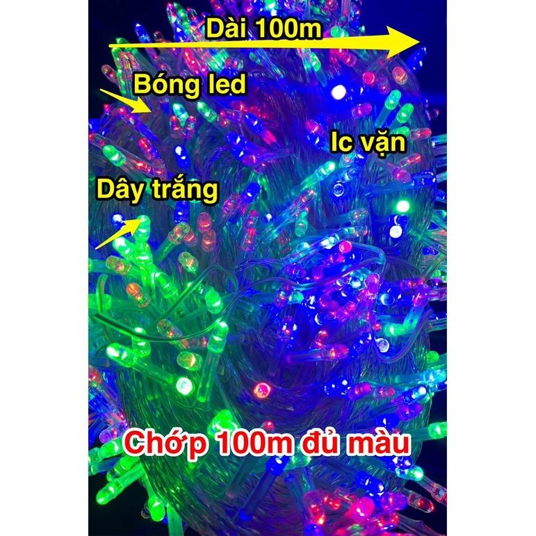 Dây đèn led bi bọt 80 bóng 10m điện 220V nhiều màu trang trí noel, trang trí ngoài trời, trang trí quán cà phê