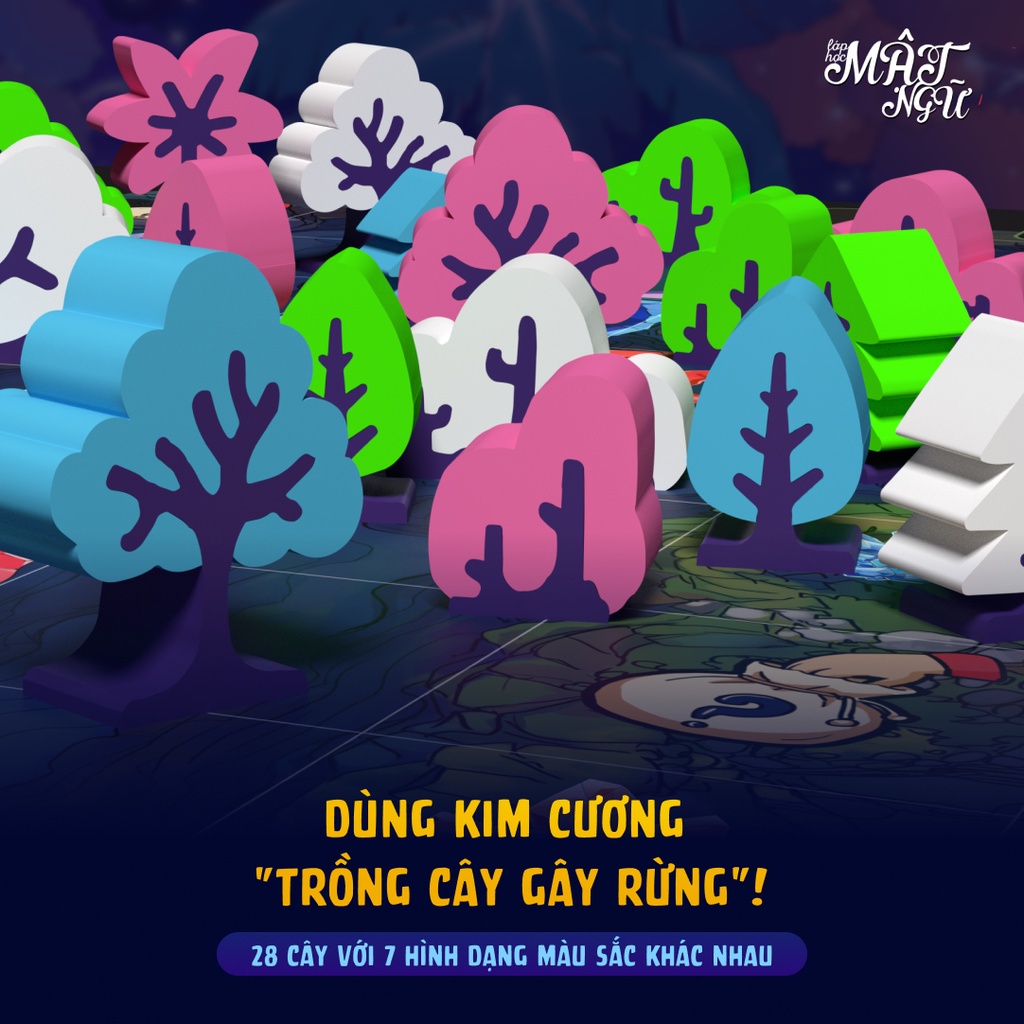 Board game Lớp Học Mật Ngữ - Khu Rừng Kim Cương - Board Game Gia Đình Hấp Dẫn