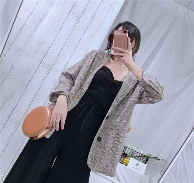 Áo khoác blazer kẻ sọc mỏng ulzzang