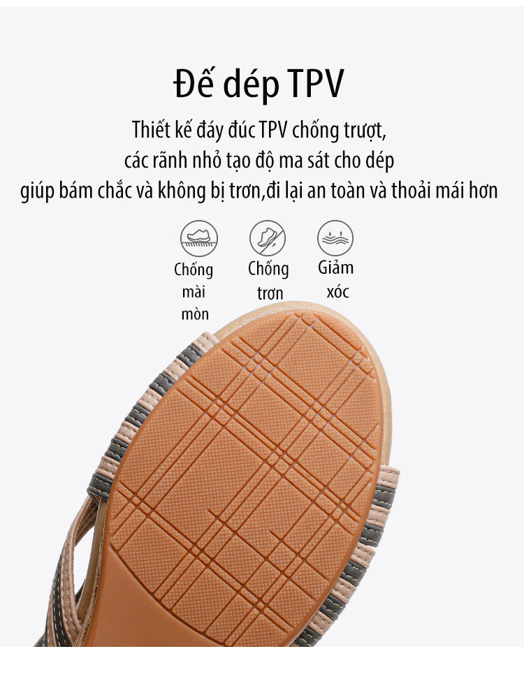 Giày quai ngang nữ giày sandals nữ dép quai hậu nữ cao 5 cm Mã 1418- 672