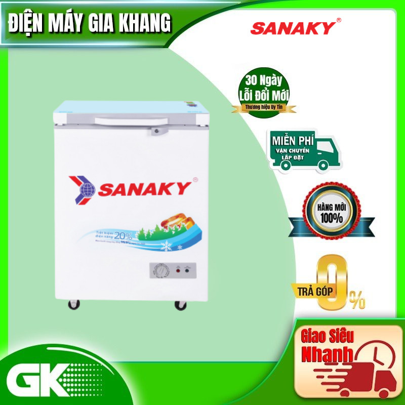 Tủ Đông Kính Cường Lực Sanaky VH-1599HYKD - Xanh Ngọc - Hàng Chính Hãng - Chỉ Giao tại HCM