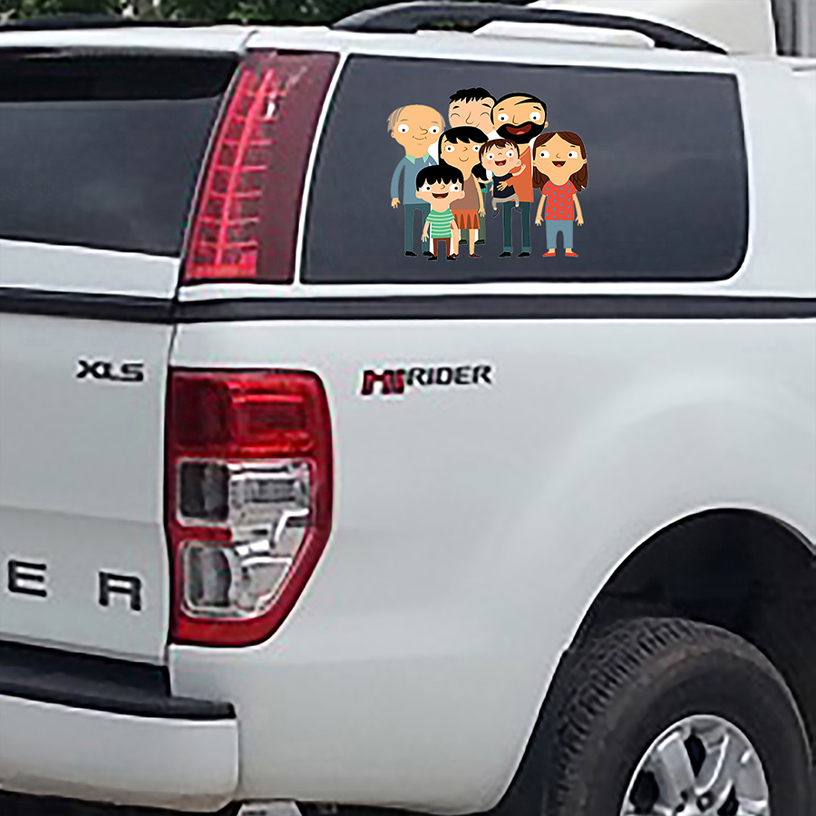 Decal trang trí xe ô tô Family_Car_40