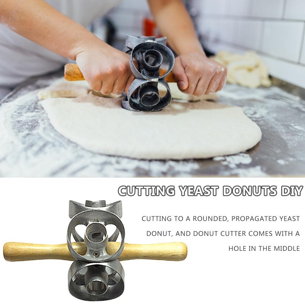 Xoay Tặng Kéo Cắt Máy Làm Khuôn Kim Loại Nướng Bánh Ngọt Bột Lăn Bánh Tráng Miệng Dao Cắt Bánh Mì Làm Dụng Cụ Vật Dụng Nhà Bếp