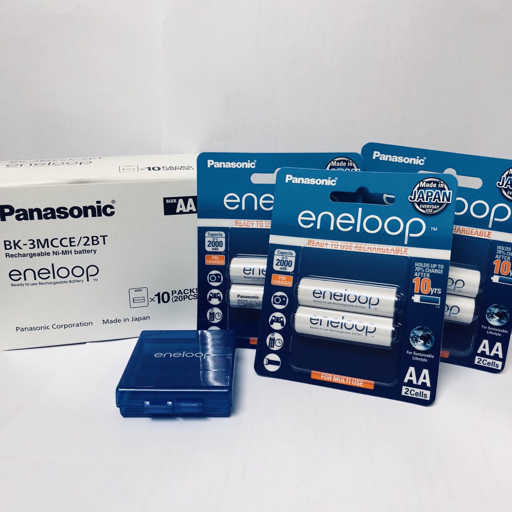 Bộ 3 vỉ pin sạc eneloop Panasonic AA 2000mAh BK-3MCCE/2B-V-Hàng chính hãng