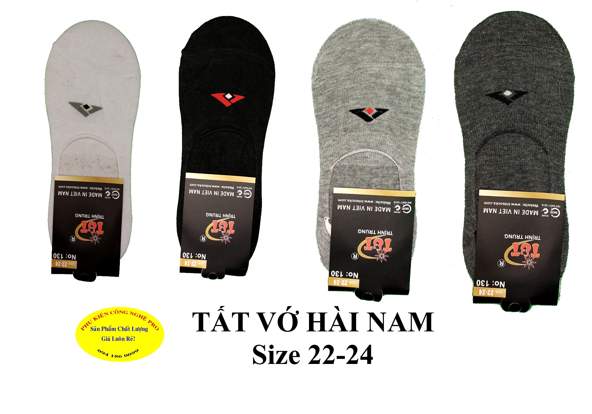 TẤT VỚ HÀI NAM Size 22-24 Thương hiệu T&amp;T Trịnh Trung MEN'S SOCKS Sản xuất tại Việt Nam, Mềm mại, Thoáng mát, Hút ẩm tốt