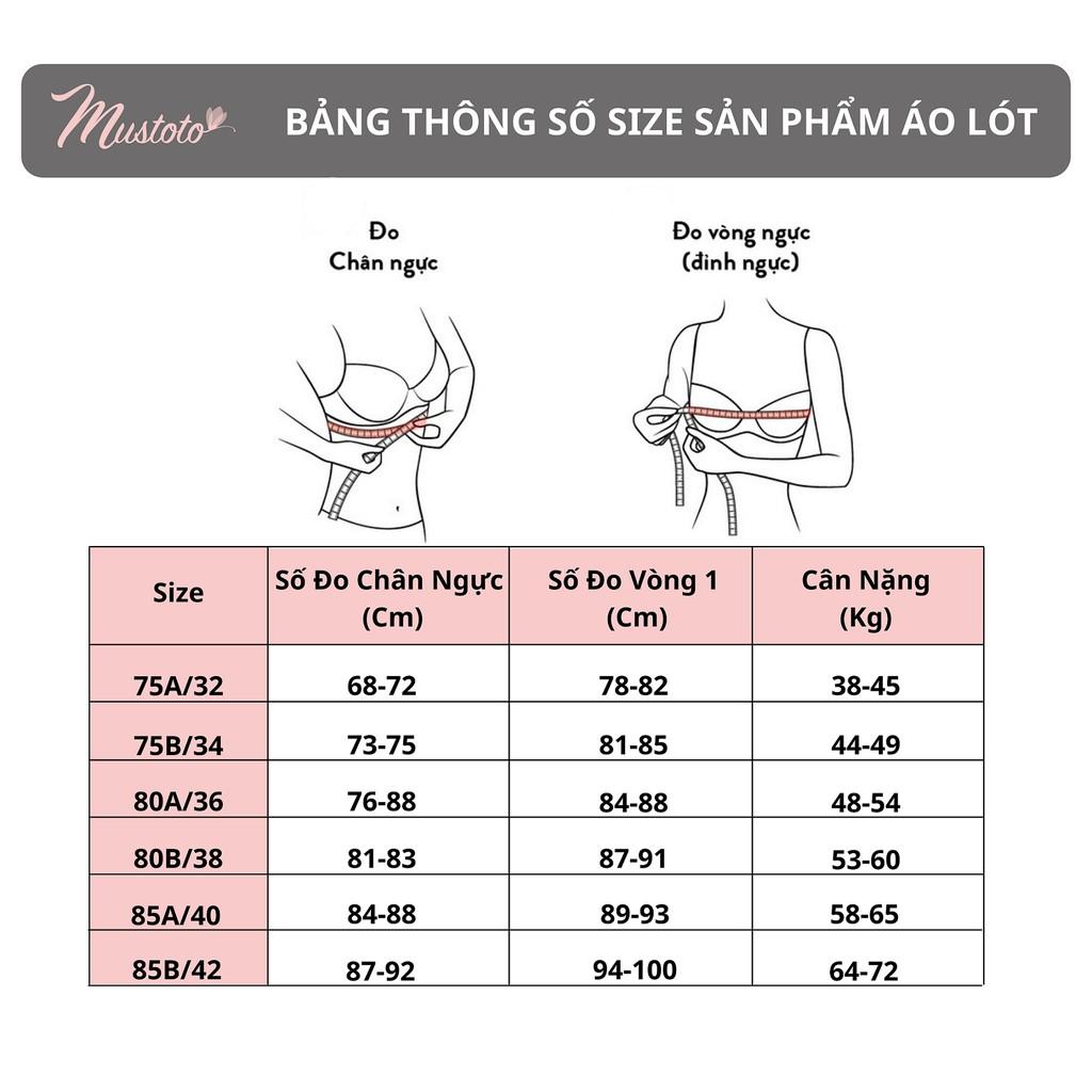 Áo Lót Nữ Trơn Nâng Ngực Mút Vừa 2cm Bra Hop Trắng (Mustoto MA26)