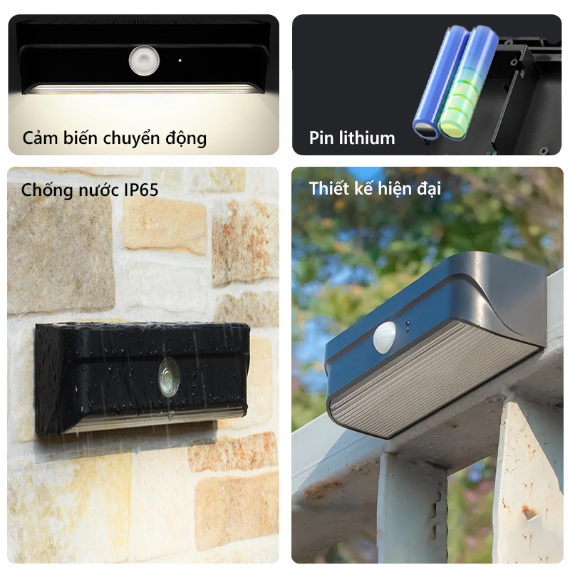 Đèn trang trí năng lượng mặt trời Gắn tường, tích kiệm điện, bóng siêu sáng, chống thấm nước - DA3106
