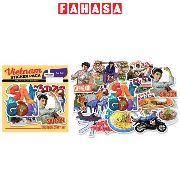 Bộ 12 Hình Dán Sai Gon - Die Cut Sticker Pack - Stickerfactory PACK006