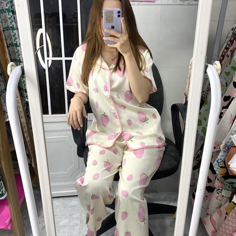 Đồ bộ mặc nhà tiểu thư chất lụa latin sara size dưới 60kg