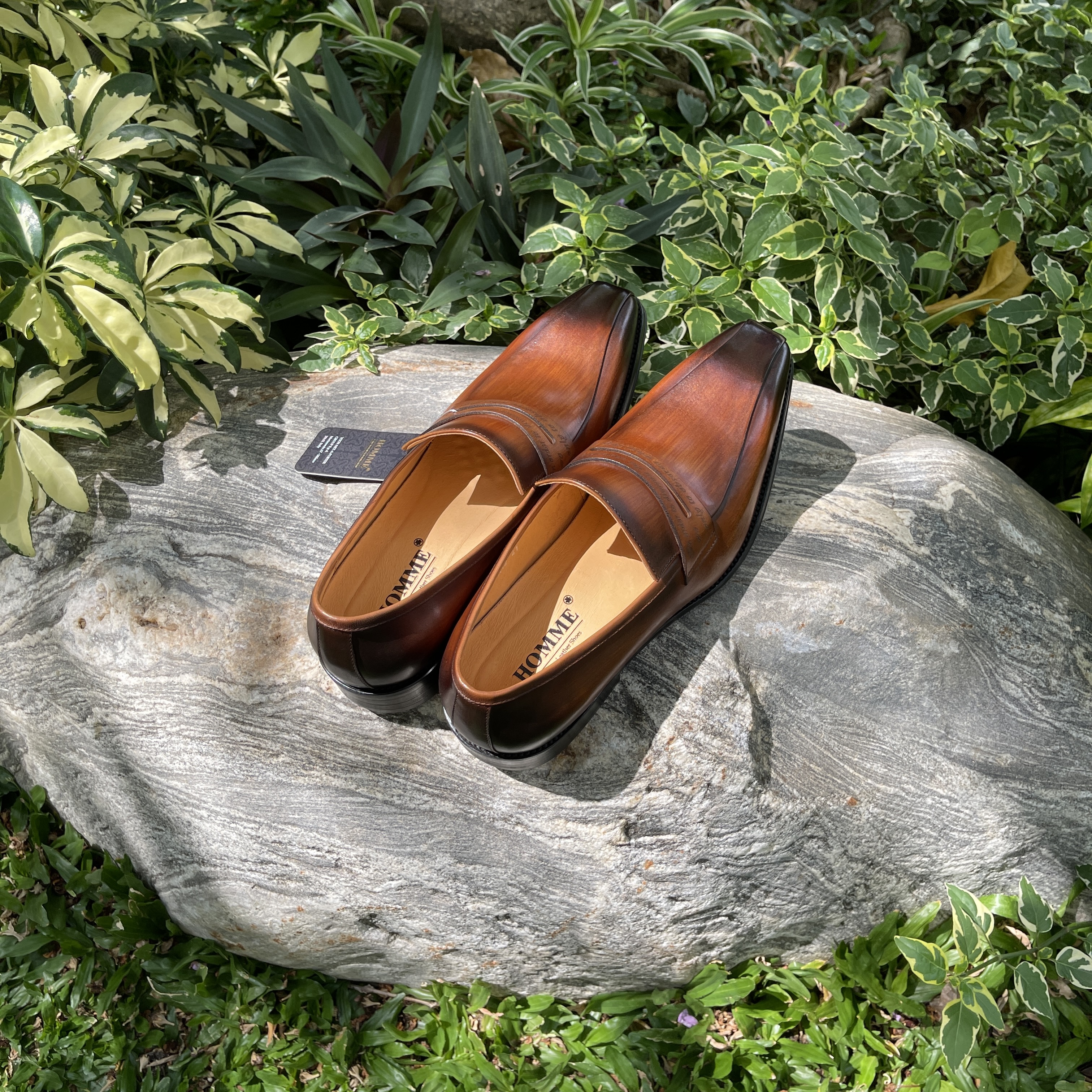 Giày Homme Napoli - Patina Loafer Lather Dress Shoes
