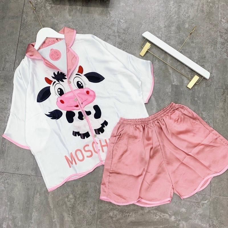 Bộ latin mặc nhà, bộ ngủ lụa latin mẫu mới nhất siêu cute, pyjama lụa