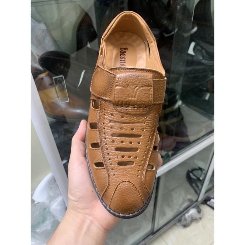 Giầy rọ nam, giầy hè nam đục lỗ Tomshoes da bò thật 100%