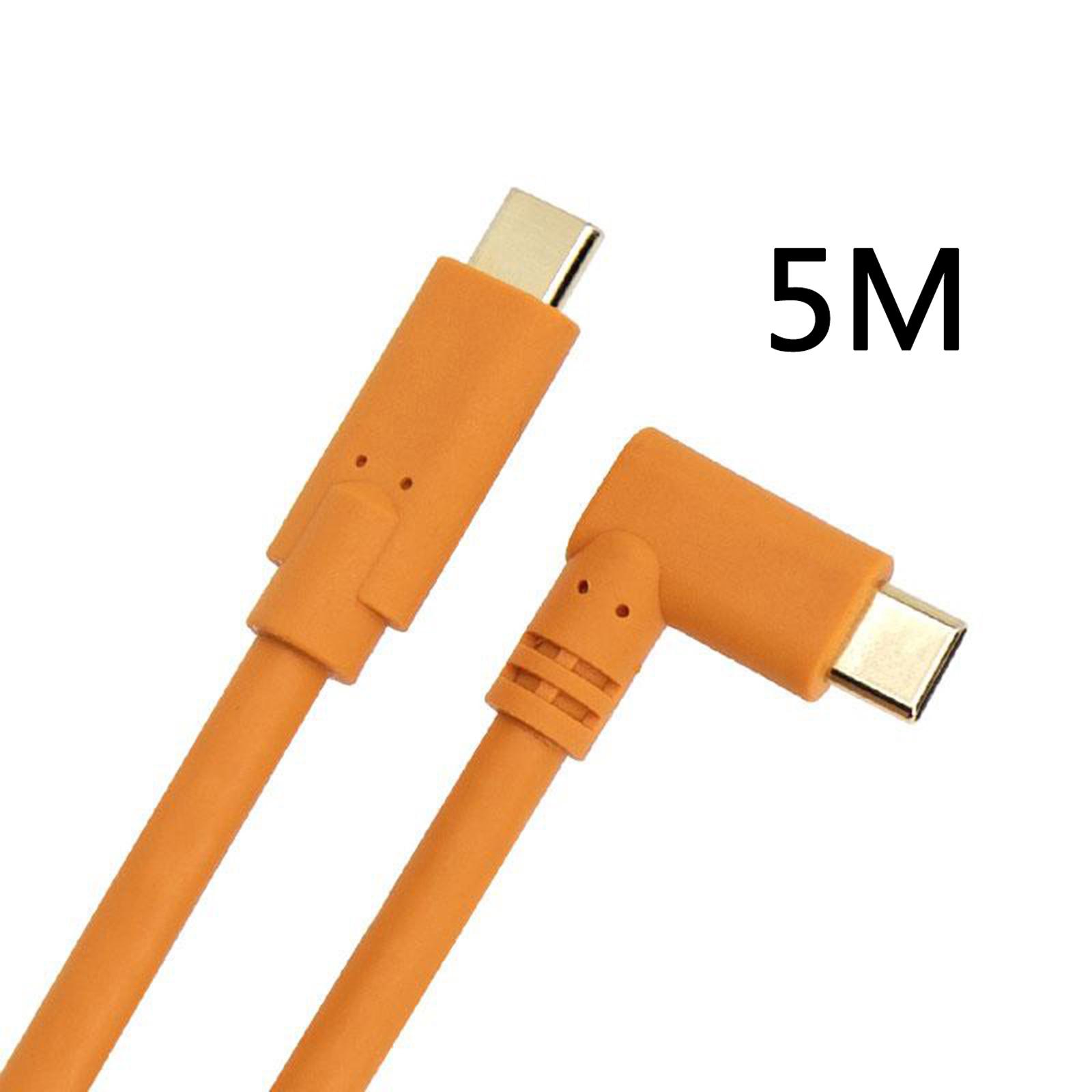 Premium 3m/5m Type C to Type-C 90° Angle Converter VR Headset Data Transfer Fast Charging for  Quest 2