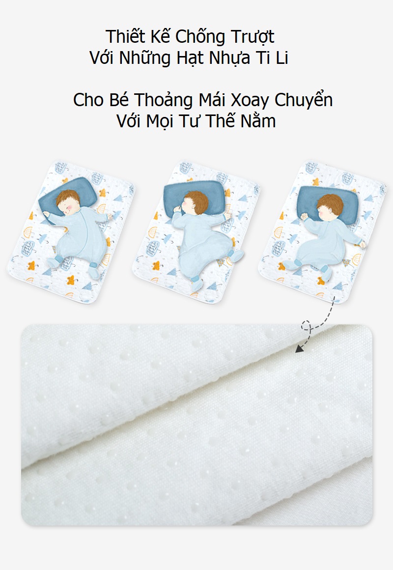 Miếng Lót Chống Thấm Cao Cấp 5 Lớp Cho Bé Size 50 x 70 cm/ Tấm Lót Chống Thấm