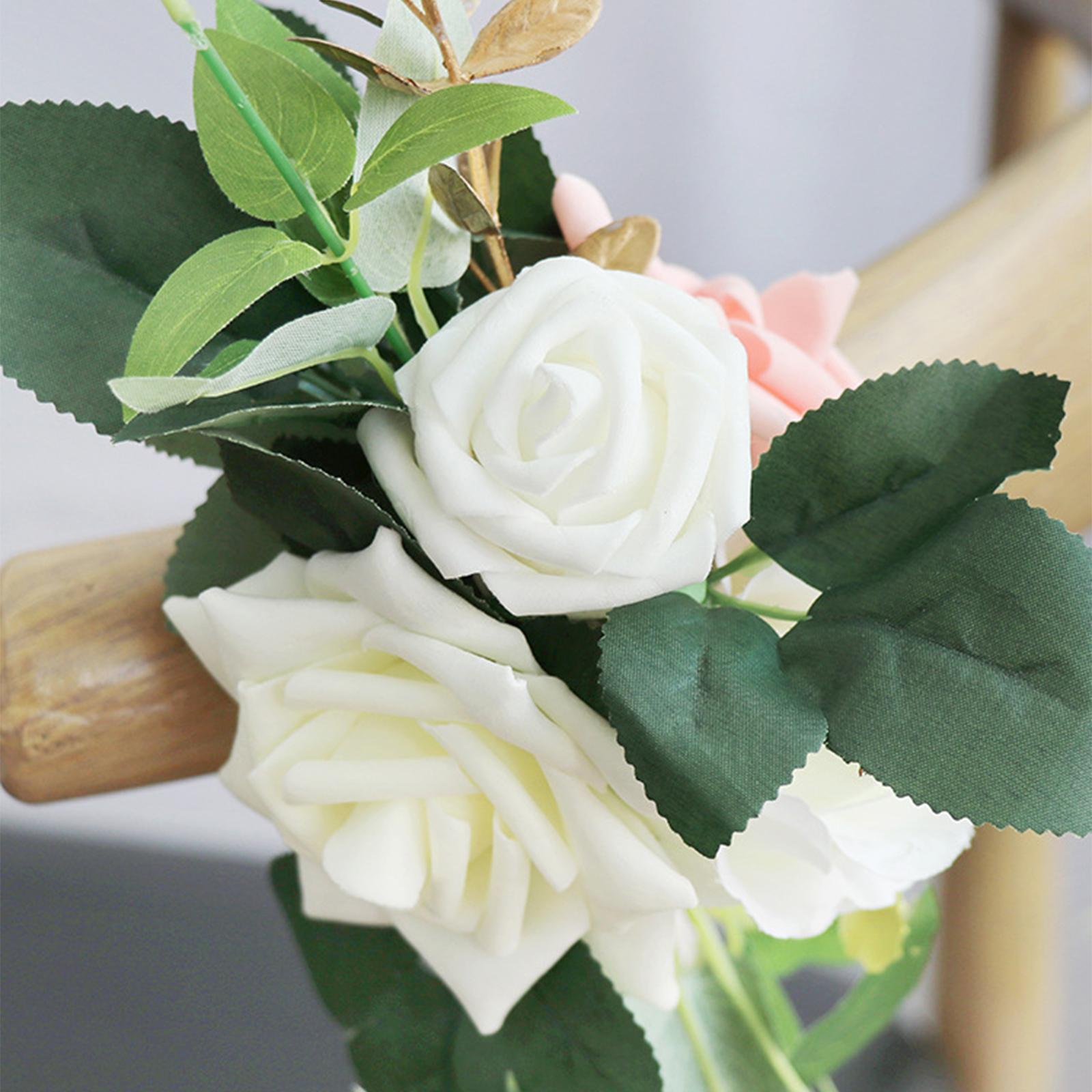 Chair Back Flower Backdrop Decor Decorative for Garden Wedding Backdrop Ceremony Party