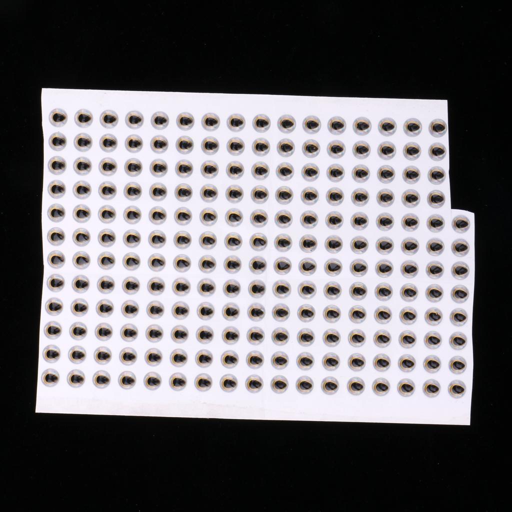 200pcs Fishing Lure Eyes 3D Holographic Eyes Fly Tying Jigs DIY Crafts 6mm