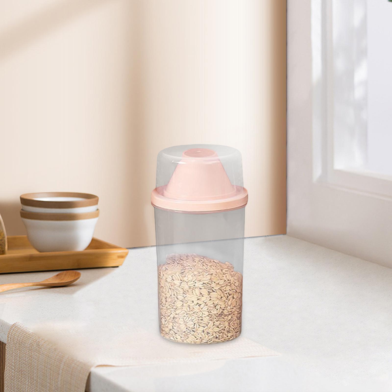 Airtight Food Storage Container with Lid Dispenser for Snacks Pantry Kitchen