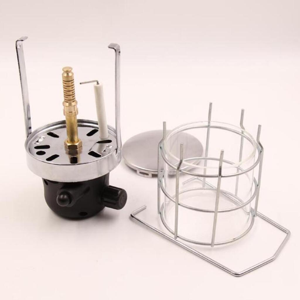 2pcs Camping Gas Lantern Outdoor Portable Double Mantle Butane Gas Lamp Light