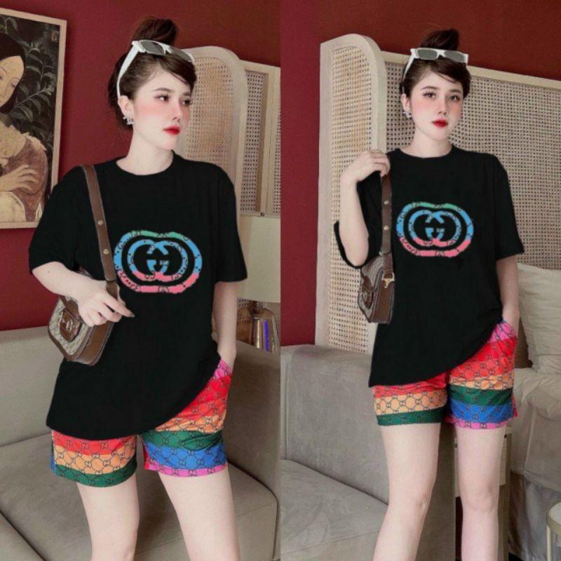 SÉT BỘ THỂ THAO FORM RỘNG PHỐI HỌA TIẾT THÊU SẮC MÀU