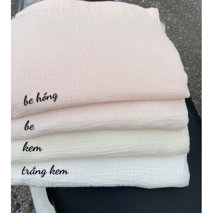 vải xô muslin trơn mềm mại thấm hút mồ hôi siêu đỉnh
