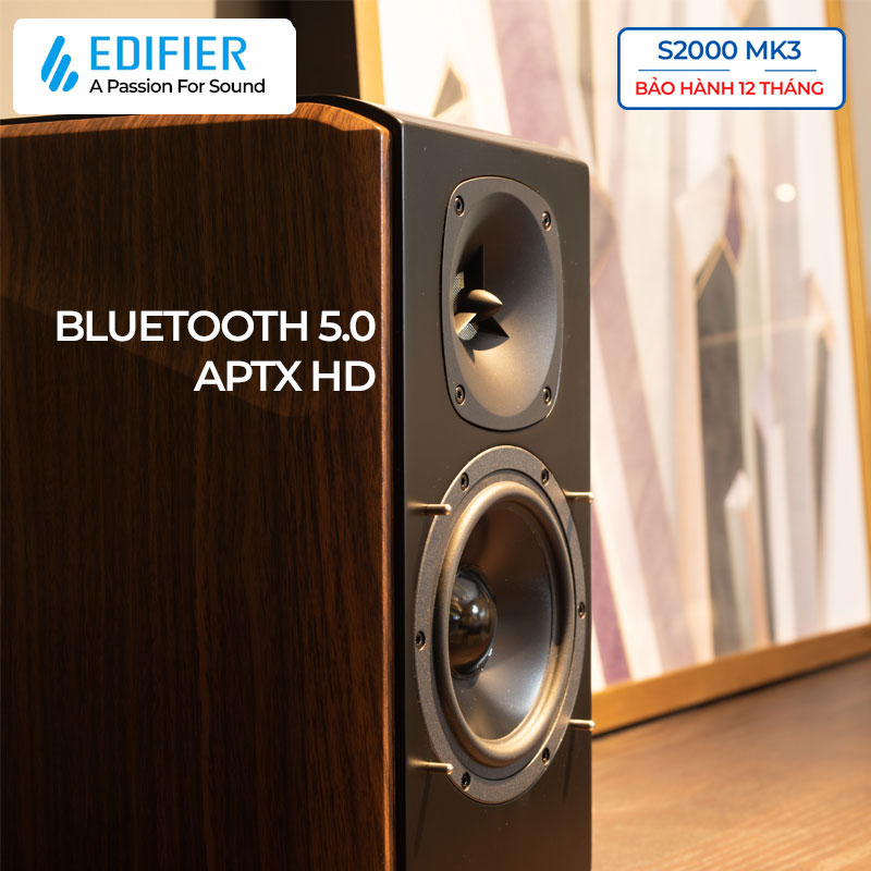 Loa Bluetooth 5.0 EDIFIER S2000 MK3 Bookshelf active Công suất 130W Hires Audio kết nối AptX HD - Hàng chính hãng