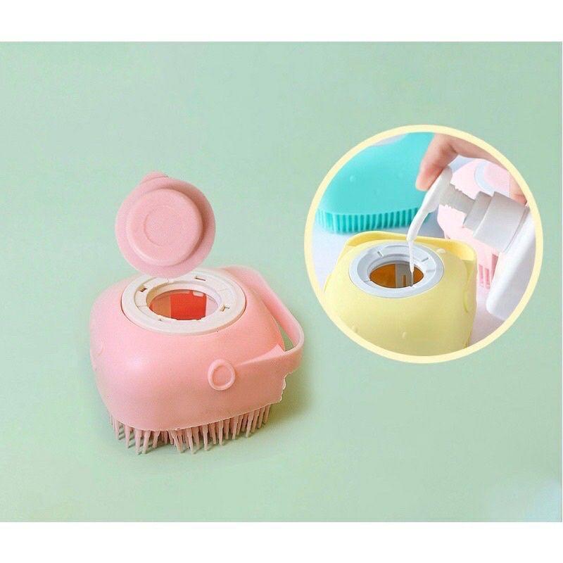 Bàn chải tắm,bàn chải silicon massage cho chó mèo