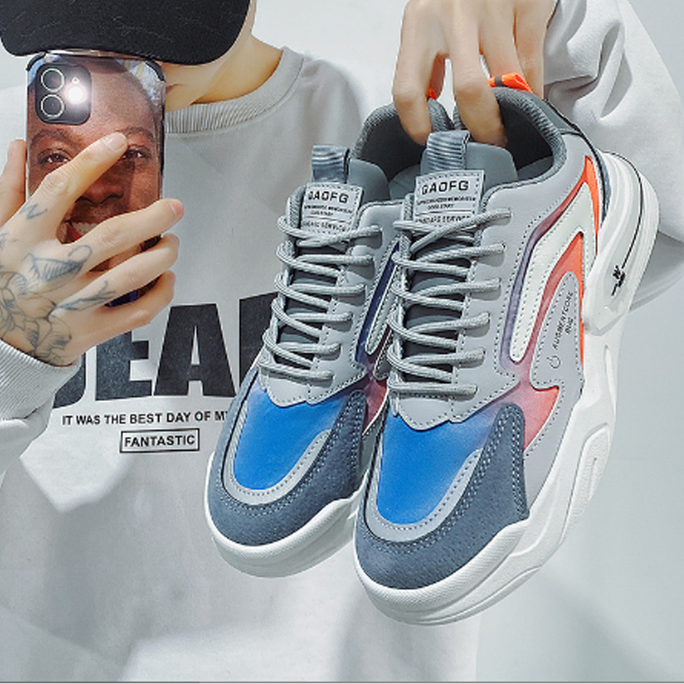 Giày thể thao nam, giày sneaker nam Màu Cá tính Cao Cấp BEE GEE GNA1003