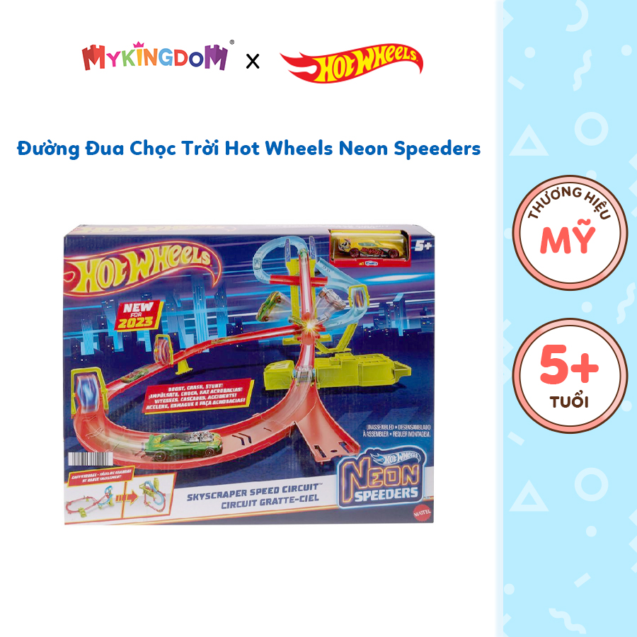 Đồ Chơi Đường Đua Chọc Trời Neon Speeders HOT WHEELS HPC07