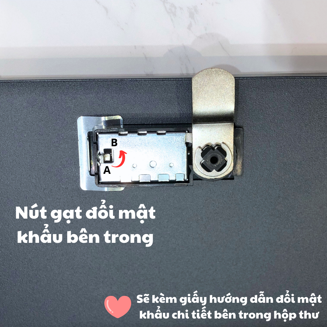 Hộp thư, hộp thư góp ý, hộp thư kiểu ngang khoá mật khẩu, kích thước vừa vặn bìa thư A4