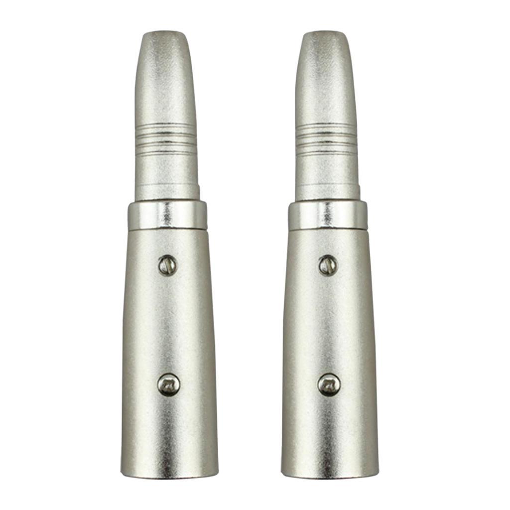 2PC Converter Adapter XLR 3 Pin Male to 1/4" 6.35mm Female Socket Audio Adapter Jack+3 Pin XLR Female to 6.35mm Male Stereo Audio Microphone Mic Adapter Converter Connector for many other applications
