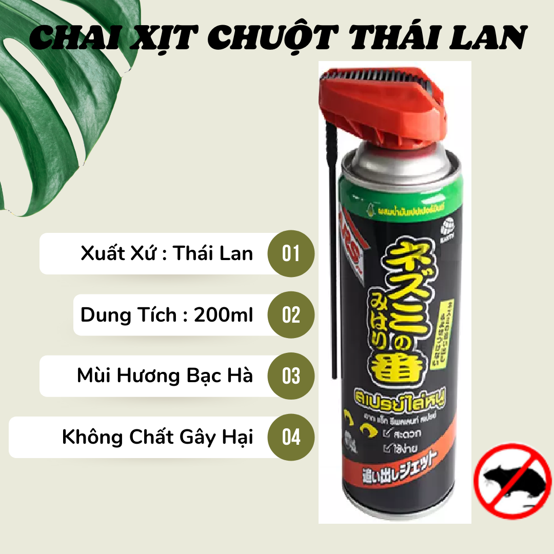 Chai xịt đuổi chuột Ars Thái Lan 300ml