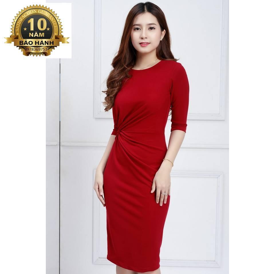 Đầm ôm body xoắn eo quyến rũ Misa Fashion MS324 công sở, đi chơi, dự tiệc / Có 3 màu