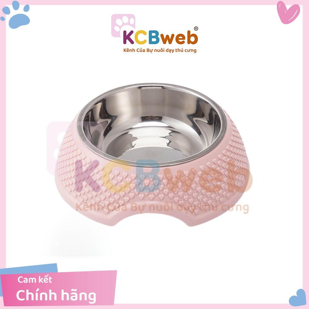 Bát ăn inox chống gù vân tim cho thú cưng