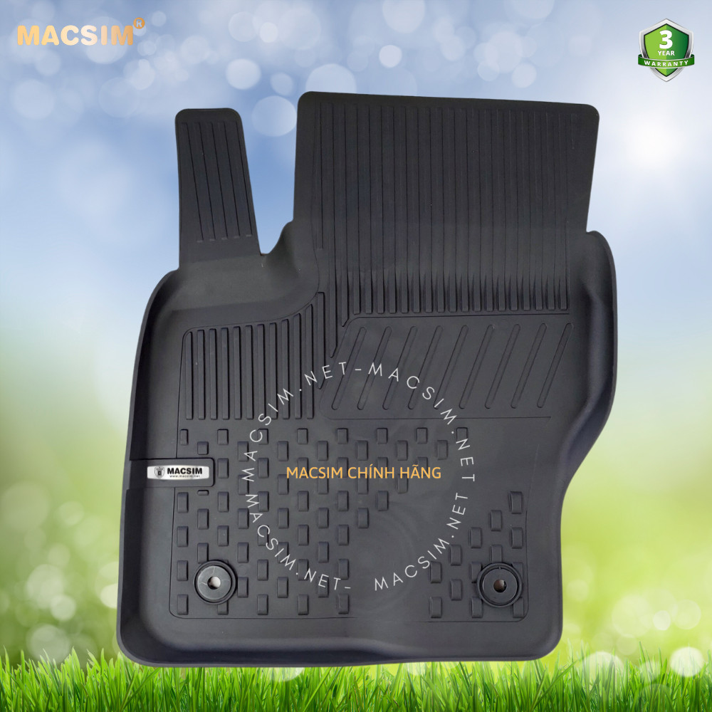Thảm lót sàn ô tô nhựa TPE Silicon Ford Focus 2 Sedan / HB 2005-2010 Black Nhãn hiệu Macsim
