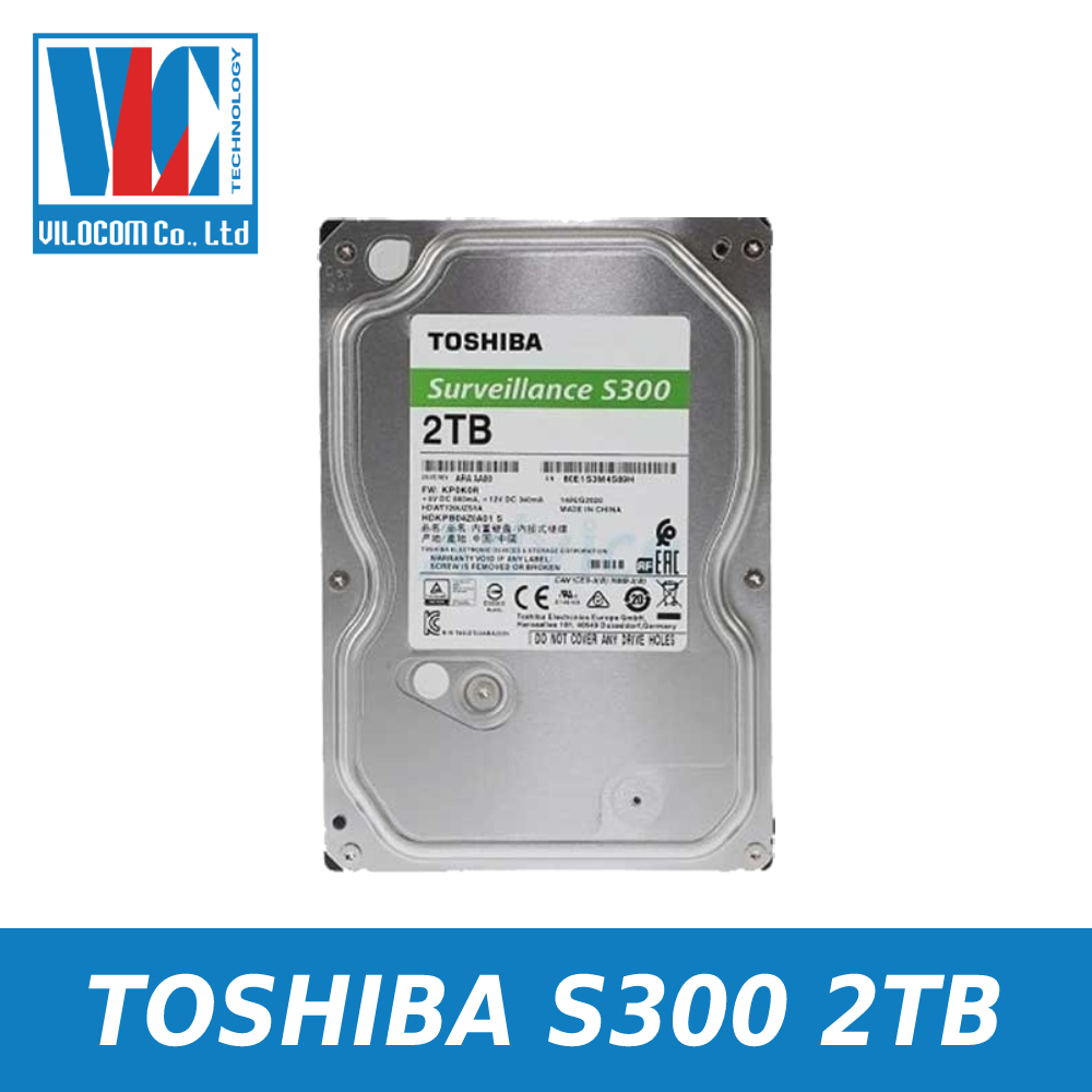 Ổ cứng Camera Toshiba S300 2TB Surveillance - Hàng Chính Hãng