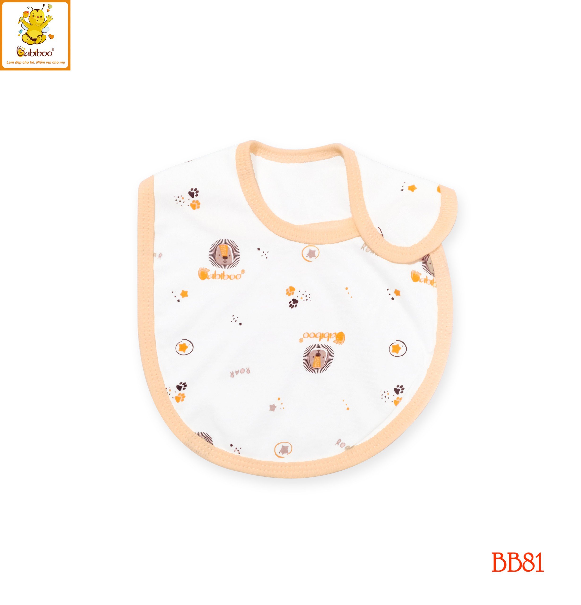 Yếm ăn dặm BABIBOO khăn yếm cho bé ăn dặm, vải cotton 2 lớp BB81
