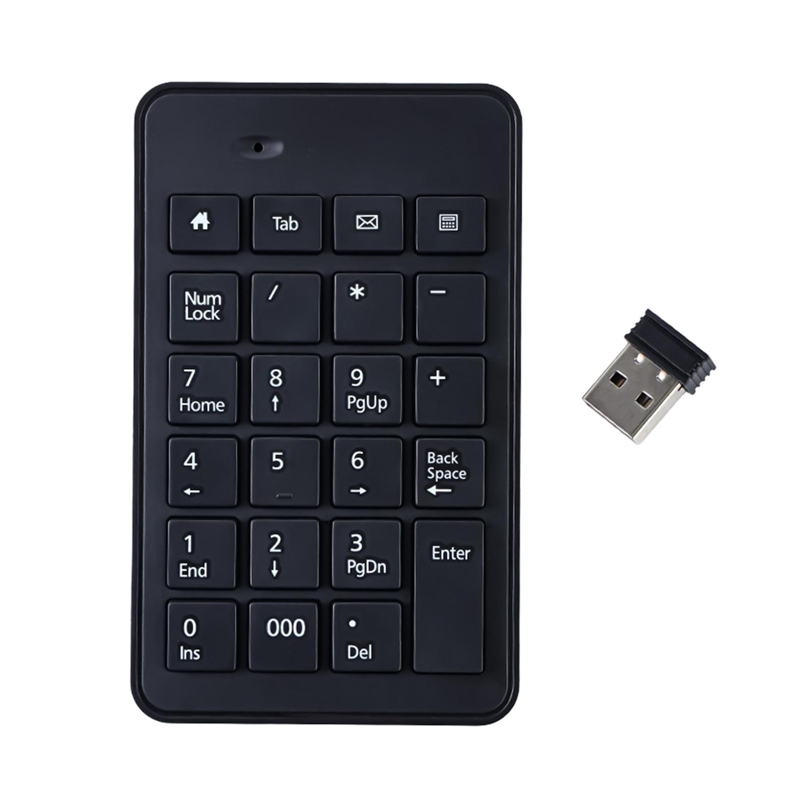 Non Slip Wireless Numeric Keypad 23Key Accountant Financial for Computer PC